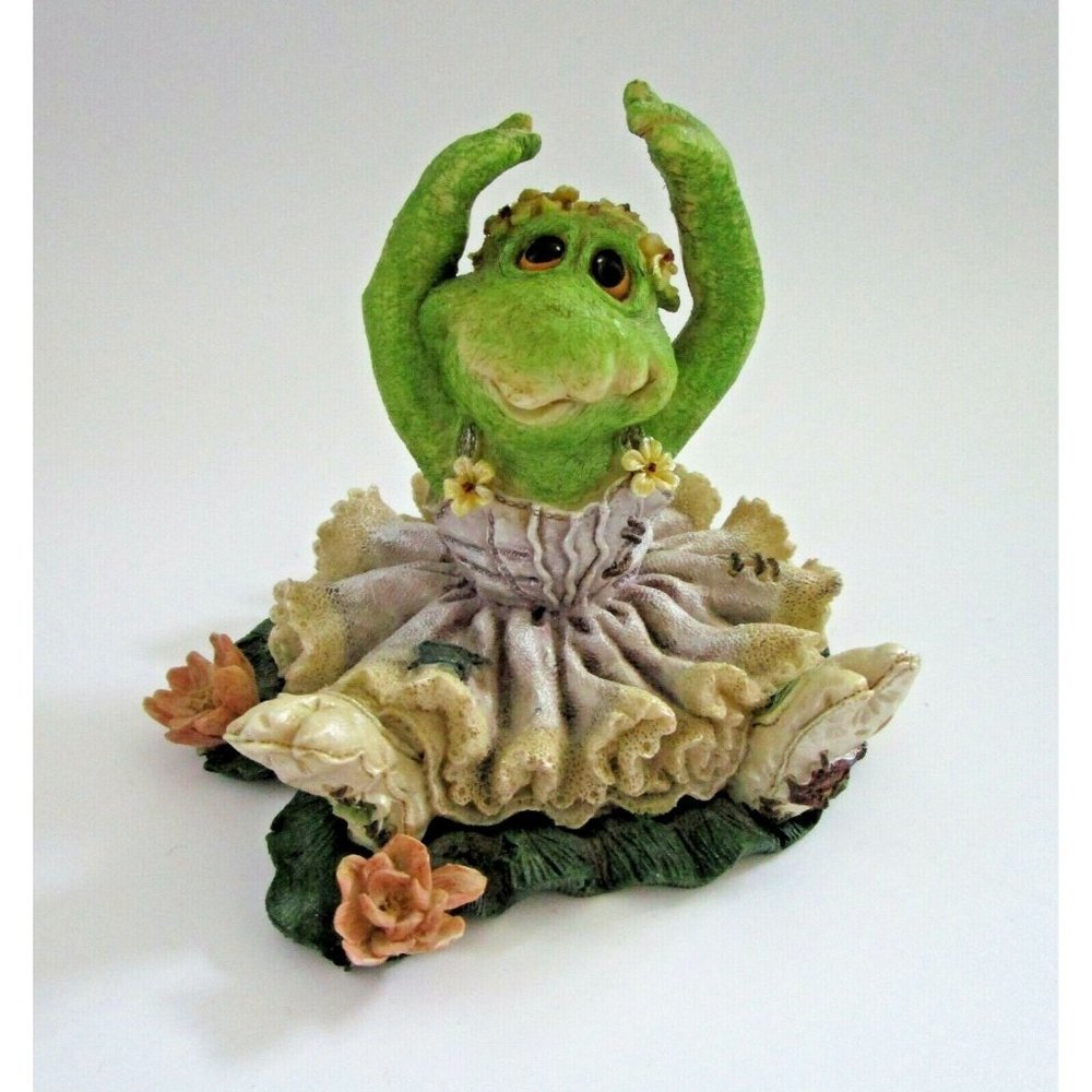VTG Boyds Bears Wee Folkstone "TuTu C. Ribbit Frog Lake" #36703 Ballerina 1999